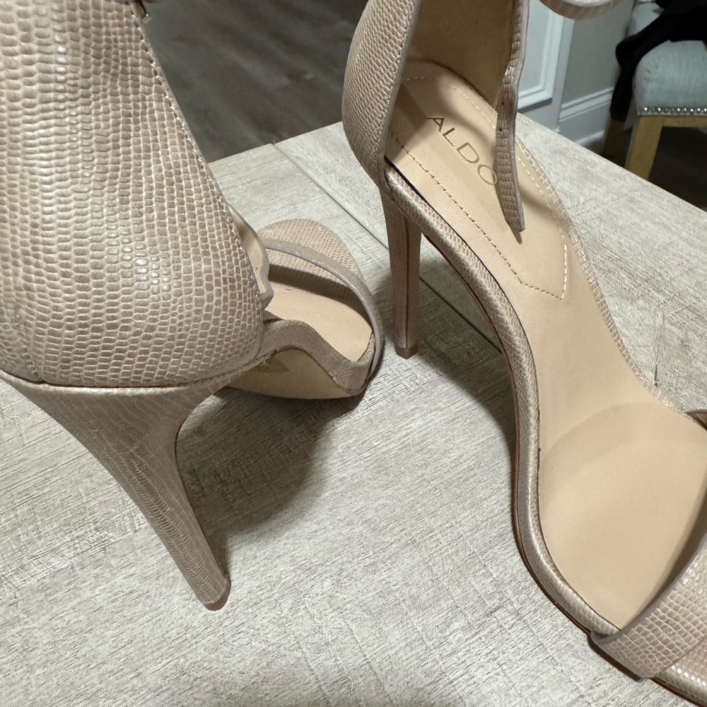 Aldo Women's Beige High Heel Sandals